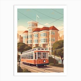 San Francisco California United States Travel Illustration 1 Art Print