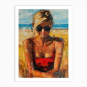 Beach Girl Art Print