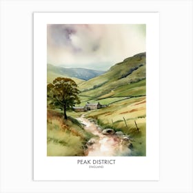 Peak District 10 Watercolour Travel Poster Art Print