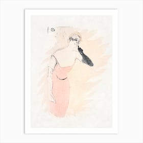 Yvette Guilbert In Columbine A Pierrot (1894), Henri de Toulouse-Lautrec Art Print