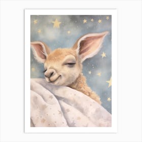 Sleeping Baby Kangaroo Art Print