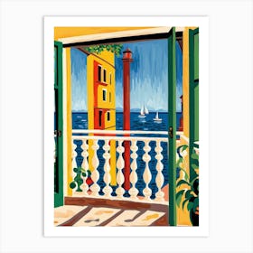 View From The Balcony Art Print