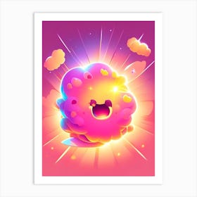 Gamma Ray Burst Kawaii Kids Space Art Print