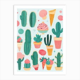 cactus world 1 Art Print