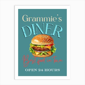 Grammies Diner Art Print