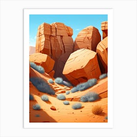 Desert Landscape Art Print