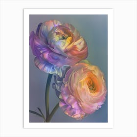 Iridescent Flower Ranunculus 1 Art Print