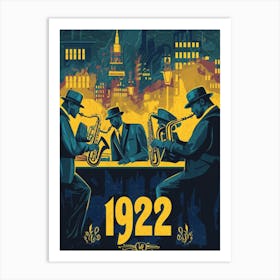 Aihrgdesign A Vintage Art Poster Celebrating The Jazz Age In 6 Art Print