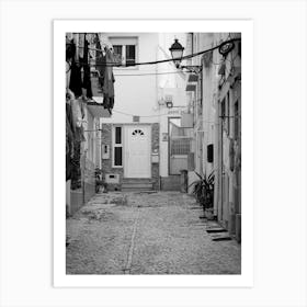 Nazaré Village, Portugal | Black and White Photography Art Print