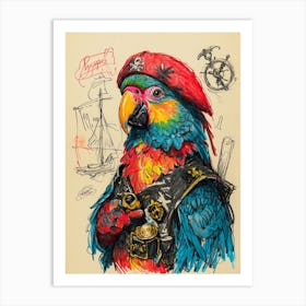 Pirate Parrot 3 Art Print