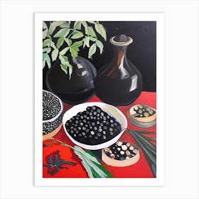 Black Pepper Spices And Herbs Oil Painting Art Print