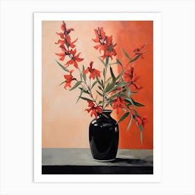 Bouquet Of Autumn Sage Flowers, Fall Florals Painting 0 Art Print