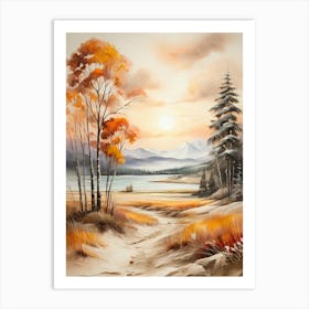 Autumn Landscape 3 Art Print