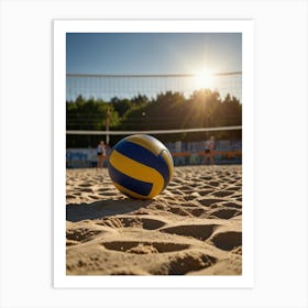 Volleyball On The Beach Art Print