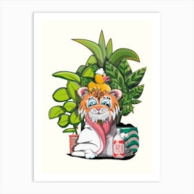 Tiger Cub In Towel Art Print