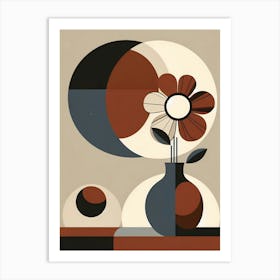 Flower In A Vase In Boho Art 6 Art Print