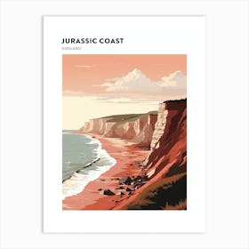 Jurassic Coast England 1 Hiking Trail Landscape Poster Art Print