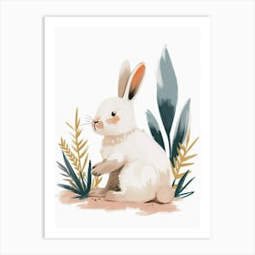 Florida White Rabbit Kids Illustration 3 Art Print