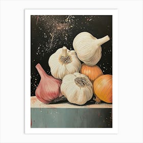 Art Deco Garlic & Onions 2 Art Print