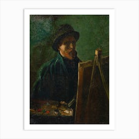 Self Portrait With Dark Felt Hat At The Easel (1886), Vincent Van Gogh Art Print