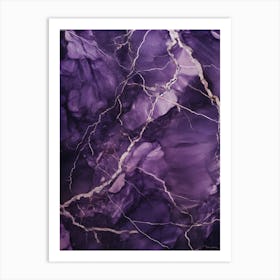 Purple Marble 4 Art Print