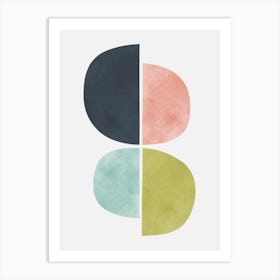 Modern organic circles 2 Art Print