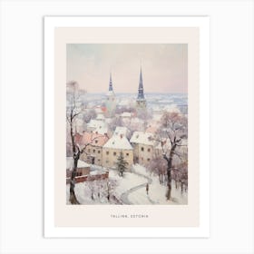 Dreamy Winter Painting Poster Tallinn Estonia 3 Art Print