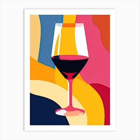 Glass Of Wine 4, Inspired by Matisse 1 Art Print