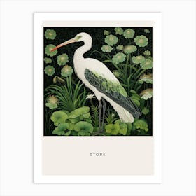 Ohara Koson Inspired Bird Painting Stork 4 Poster Art Print