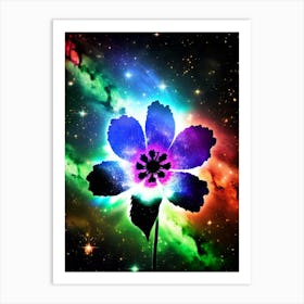 Flower In Space 12 Art Print