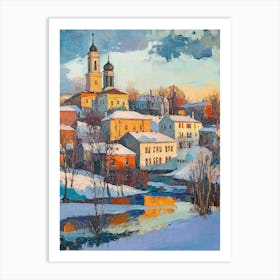 The Winter Village Landscape Of Vitebsk Art Print