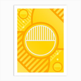 Geometric Abstract Glyph in Happy Yellow and Orange n.0029 Art Print