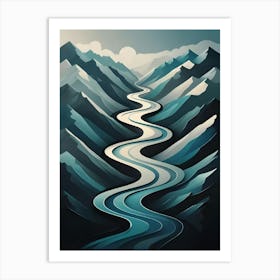 River In The Mountains 5 Art Print