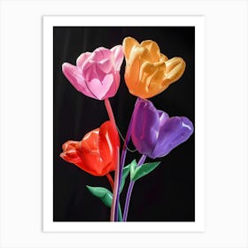 Bright Inflatable Flowers Flax Flower 1 Art Print