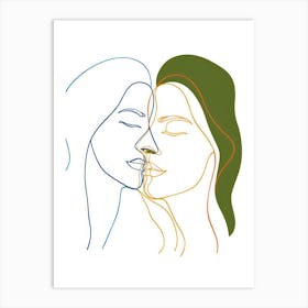 Minimalist Portrait Studies Woman Line 3 Art Print