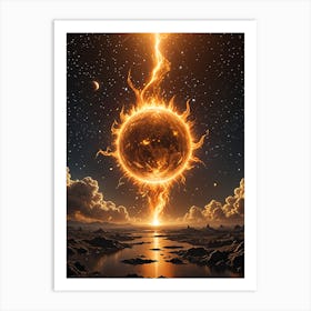 Fire Sun Art Print