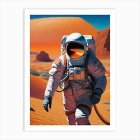 Astronauts In The Desert Art Print