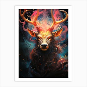 Deer Head 3 Art Print
