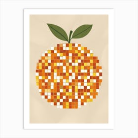 Orange Mosaic 18 Art Print