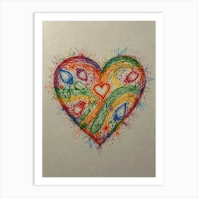 Heart Of Love 43 Art Print