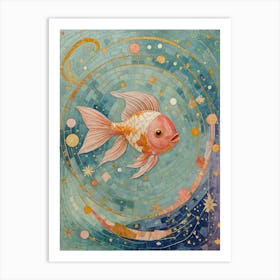 Mosaic Goldfish Art Print