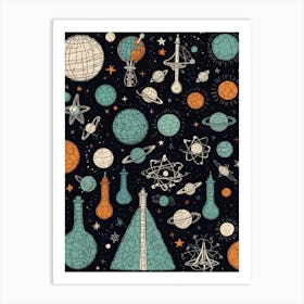 Space Background Vector Art Print