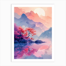 Asian Landscape Painting Art Print