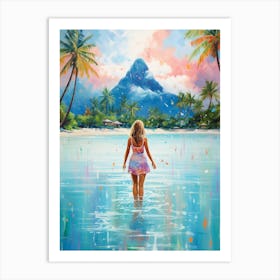 A Painting Of Bora Bora, French Polynesia 1 Art Print