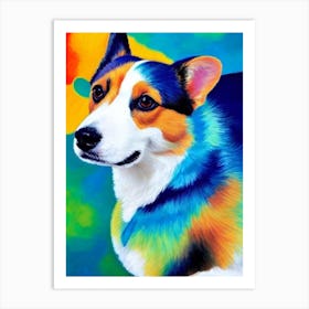 Pembroke Welsh Corgi Fauvist Style Dog Art Print