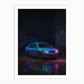 Car In The Dark Art Print