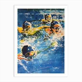 Swimmers In The Pool Art Print