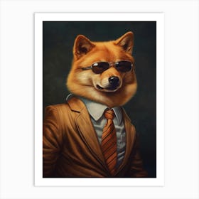 Gangster Dog Finnish Spitz Art Print