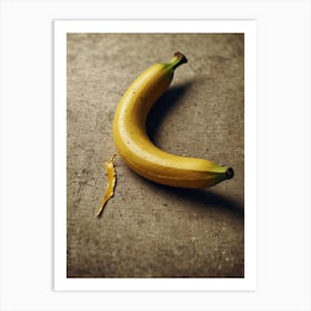 Banana On Concrete Art Print