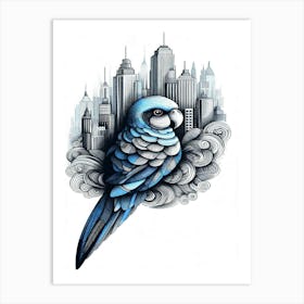 Gidget Parrot In The Sky Art Print